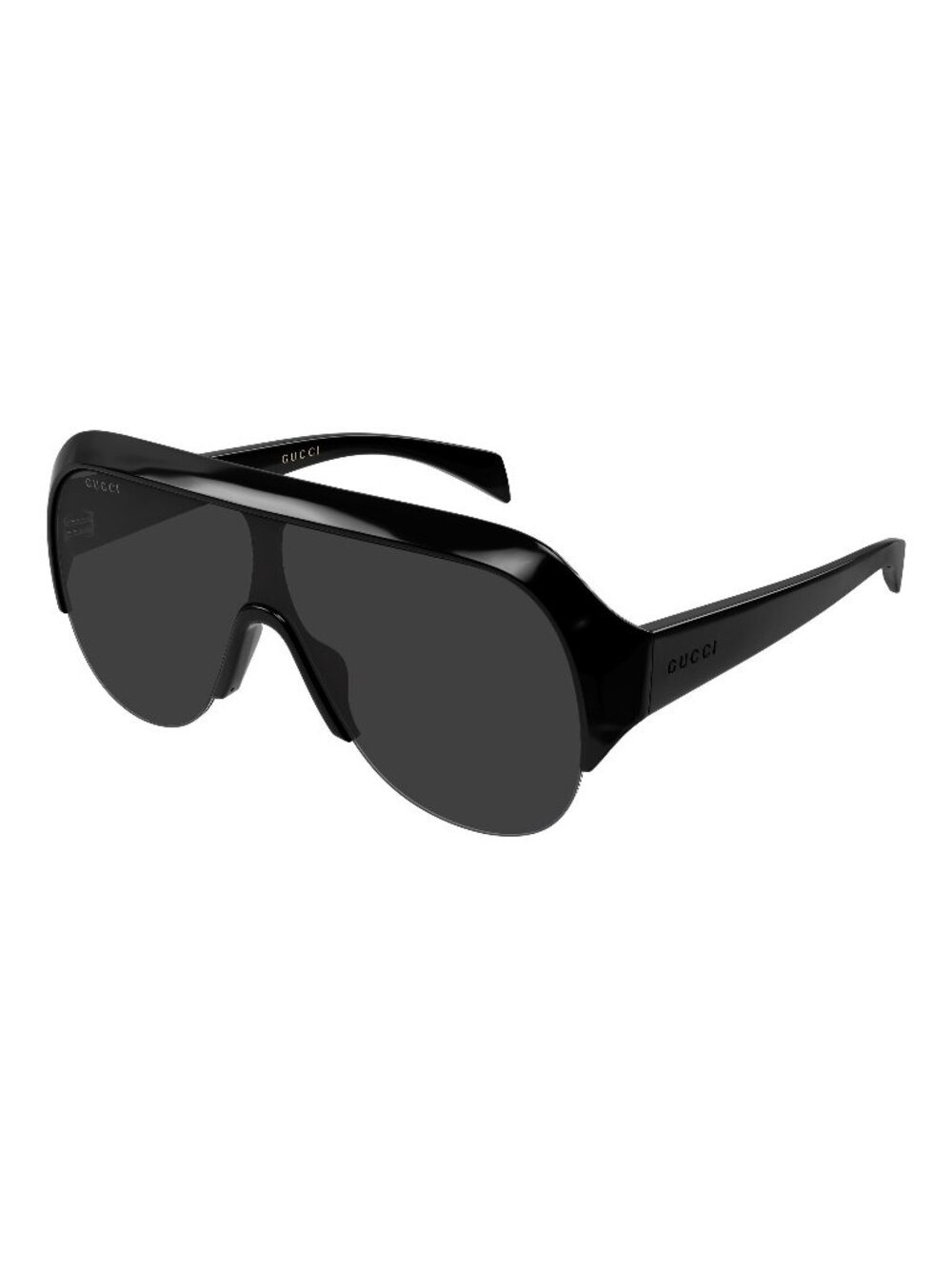 New Gucci Women's Sunglasses Black Grey Lens Injected Frame GG2023S 001 99